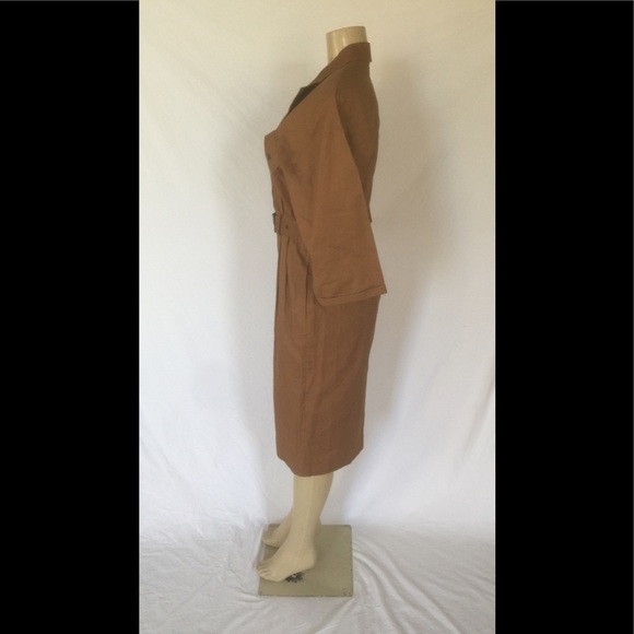 VTG A’Milano Size Large Tan Utility Dress - Picture 5 of 7